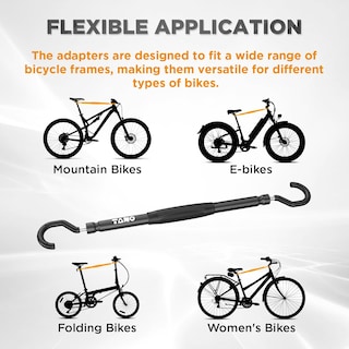Foto 6 | Foto 6 | Barra Adaptadora Para Bicicleta Tanx Cf-002a Ajustable De 56 A 66 Cm Y 30 Kg Color Negro - Venta Internacional.