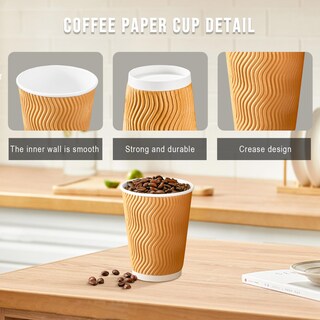 Foto 3 | Foto 3 | Tazas De Café Desechables Bysnow 90 Unidades 470 Ml Con Aislamiento - Venta Internacional.