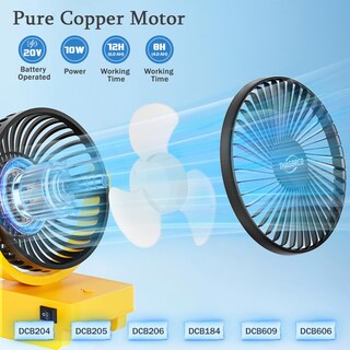 Foto 4 | Foto 4 | Ventilador Inalámbrico Para El Lugar De Trabajo Compatible Con Thabco Dewalt 20 V 60 V - Venta Internacional.