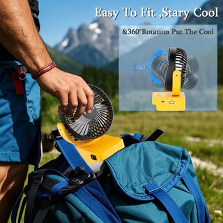 Foto 6 | Foto 6 | Ventilador Inalámbrico Para El Lugar De Trabajo Compatible Con Thabco Dewalt 20 V 60 V - Venta Internacional.