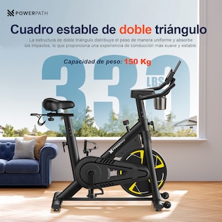 Foto 4 | Foto 4 | Bicicleta Spinning Fija Powerpath Hogar Fitness Cardio Apps Negro