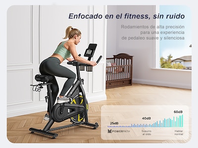 Foto 3 | Foto 3 | Bicicleta Spinning Fija Powerpath Bluetooth Rueda De 13 Kg Hogar Fitness Negro