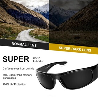 Foto 5 | Foto 5 | Gafas De Sol Wiston W8005 Wrap Around Negro Oscuro Uv400 - Venta Internacional.
