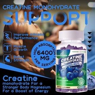 Foto 2 | Foto 2 | Gomitas De Monohidrato De Creatina Openovomins 6400 Mg B12 Sin Azúcar - Venta Internacional.