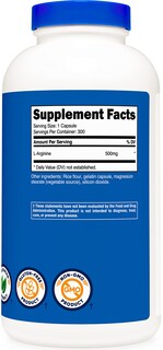 Foto 4 | Foto 4 | Cápsulas Nutricost De 500 Mg De L-arginina 600 Unidades Sin Ogm - Venta Internacional.