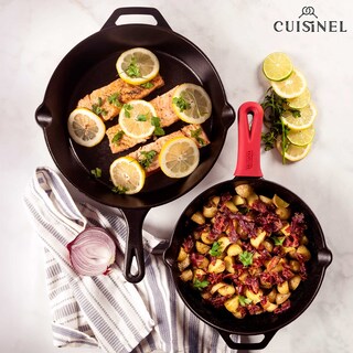 Foto 5 | Foto 5 | Juego De Sartenes De Hierro Fundido Cuisinel 25 Cm 30 Cm Presazonadas - Venta Internacional.