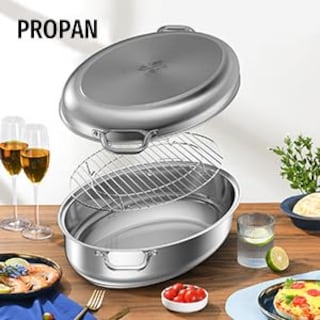 Foto 5 | Foto 5 | Sartén Para Asar Propan 17 Pulgadas Acero Inoxidable 12 Cuartos De Galón Ovalada - Venta Internacional.