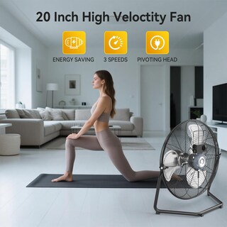 Foto 5 | Foto 5 | Ventilador De Tambor Industrial Ccgiru De 20 Pulgadas 3 Velocidades Resistente 2 Unidades - Venta Internacional.