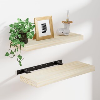 Foto 1 | Foto 1 | Estantes Flotantes Heimlove De Madera De Pino 41x20 Cm Paquete De 2 - Venta Internacional.