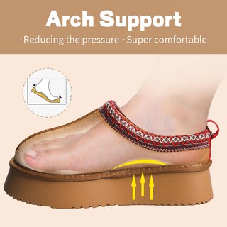 Foto 2 | Foto 2 | Pantuflas Femeninas Con Plataforma Y Diseño Slip-on De Shearling De Metricfalcon - Venta Internacional.