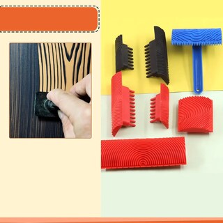 Foto 4 | Foto 4 | ''veteador Para Pintar Con Acabado De Madera 8 Piezas Rojo Con Negro ''