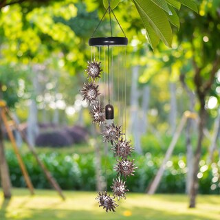 Foto 7 | Foto 7 | Campanas De Viento Solares Esgarden 8 Led Con Forma De Sol Luna Y Estrella Para Exteriores - Venta Internacional.