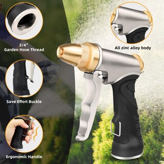 Foto 4 | Foto 4 | Boquilla De Manguera De Jardín Drincosh De Metal Con 4 Patrones De Rociado - Venta Internacional.