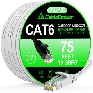 Foto 1 | Foto 1 | Cable Ethernet Cat 6 Cablegeeker  23 M  Alta Velocidad  10 Gbps  Plano - Venta Internacional.
