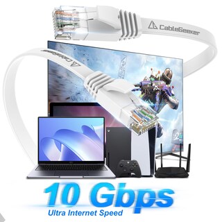 Foto 2 | Foto 2 | Cable Ethernet Cat 6 Cablegeeker  23 M  Alta Velocidad  10 Gbps  Plano - Venta Internacional.