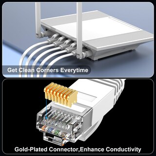 Foto 5 | Foto 5 | Cable Ethernet Cat 6 Cablegeeker  23 M  Alta Velocidad  10 Gbps  Plano - Venta Internacional.
