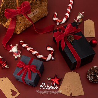 Foto 2 | Foto 2 | Cinta Decorativa Ribbli De Terciopelo Rojo 1 6 Cm X 23 M Bobina - Venta Internacional.