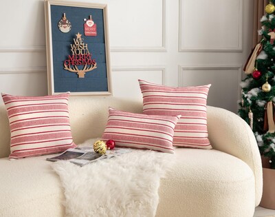 Foto 7 | Foto 7 | Fundas De Almohada Cethom Christmas Boho Texturizadas Rojas 45 X 45 Cm Juego De 2 - Venta Internacional.