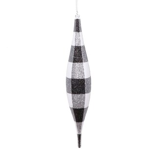 Foto 1 | Foto 1 | Adorno Navideño Vickerman De 13'' Con Brillo A Cuadros Blancos Y Negros Paquete De 2 - Venta Internacional.