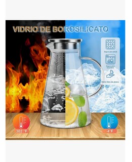 Foto 2 | Foto 2 | Jarra Vidrio Grueso Y Resistente Con Tapa De 2 Litros Color Transparente