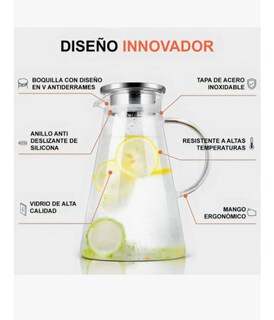 Foto 3 | Foto 3 | Jarra Vidrio Grueso Y Resistente Con Tapa De 2 Litros Color Transparente
