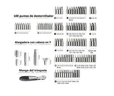 Foto 3 | Foto 3 | Set 100 Brocas Y Puntas Profesionales Para Destornilladores