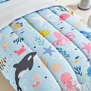 Foto 7 | Foto 7 | Juego De Ropa De Cama Para Niños Pequeños Joyreap Tema Océano Azul En Microfibra - Venta Internacional.
