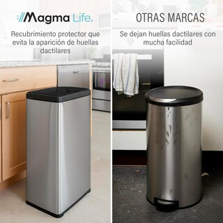 Foto 5 | Foto 5 | Magma Life Bote De Basura Con Sensor De Acercamiento Capacidad De 50l Acero Inoxidable Antihuellas Cierre Y Apertura Suave