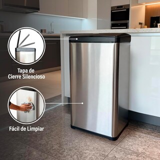 Foto 7 | Foto 7 | Magma Life Bote De Basura Con Sensor De Acercamiento Capacidad De 50l Acero Inoxidable Antihuellas Cierre Y Apertura Suave