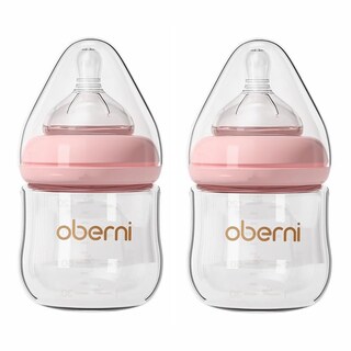 Foto 1 | Foto 1 | Biberón Para Bebé Oberni De Cuello Ancho Anticólico 120 Ml Paquete De 2 Rosa - Venta Internacional.