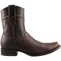 Bota Vaquera Caballero Cuatralba Cobre Tabano En Piel Texana Casual Talla 25 A 30 M