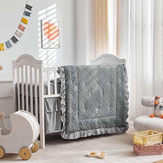 Foto 1 | Foto 1 | Juego De Ropa De Cuna Mini Uozzi Gris 3 Piezas Cubrecama Acolchado - Venta Internacional.