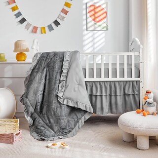 Foto 3 | Foto 3 | Juego De Ropa De Cuna Mini Uozzi Gris 3 Piezas Cubrecama Acolchado - Venta Internacional.