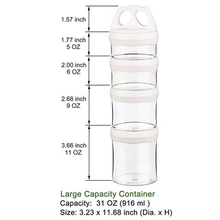 Foto 5 | Foto 5 | Contenedores Apilables Para Almacenamiento De Alimentos Seleware 4 Piezas De 920 Ml - Venta Internacional.