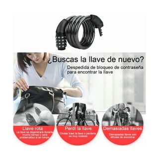 Foto 4 | Foto 4 | Candado Cadena Lab.g Reforzado Alta Seguridad Para Bici O Moto Negro