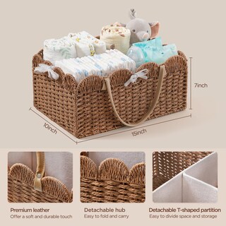 Foto 2 | Foto 2 | Cesta Para Pañales De Bebé Hblife Grande Y Portátil Con Separador 38x25x18 Cm - Venta Internacional.