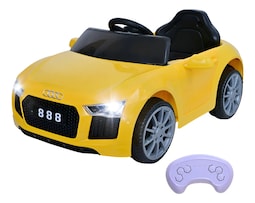 Carro Eléctrico Niños Aeiou B008 Audi Tactopiel Llantas Eva Amarillo