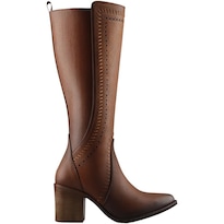 Botas Largas Mujer Maquech Comodas Vestir Casual Cafe