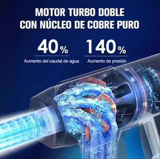 Foto 3 | Foto 3 | Hidrolavadora Inalámbrica Eléctrica Portátil 780psi 6 En 1 Boquilla Negro