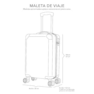 Foto 8 | Foto 8 | Maleta De Mano Viaje Expandible Rígida Con Ruedas 10 Kg Color Verde