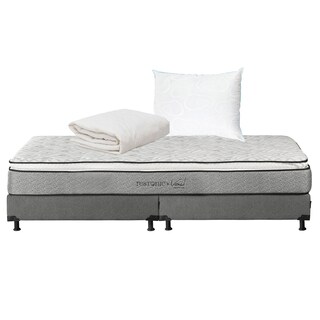 Foto 1 | Foto 1 | Colchón Restonic Vail King Size + Box Dicasa Color Gris + Almohada Oso + Protector Ultra