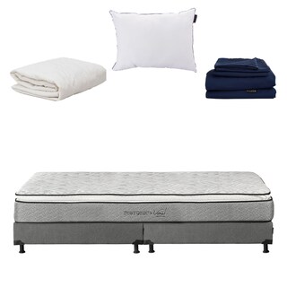 Foto 1 | Foto 1 | Colchón Restonic Vail King Size + Box Dicasa Color Gris + Almohada One + Protector Ultra + Sábanas Softy