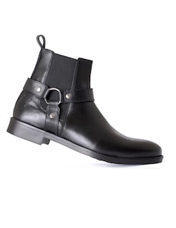 Foto 1 | Foto 1 | Botin Chelsea Para Caballero Con Arnes Piel Borrego Negro