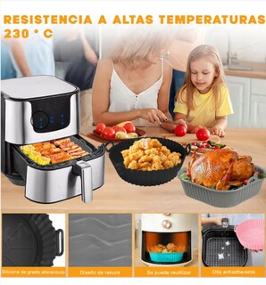 Foto 2 | Foto 2 | Moldes Siliconas Para Hornear Freidora Aire Reutilizable 8pz