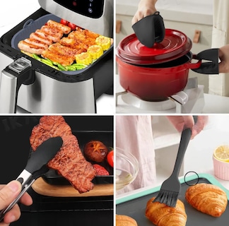 Foto 3 | Foto 3 | Moldes Siliconas Para Hornear Freidora Aire Reutilizable 8pz