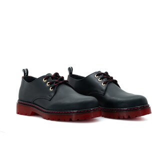 Foto 2 | Foto 2 | Choclos Offlander Tipo Derby Piel Crazy Negro Suela Roja