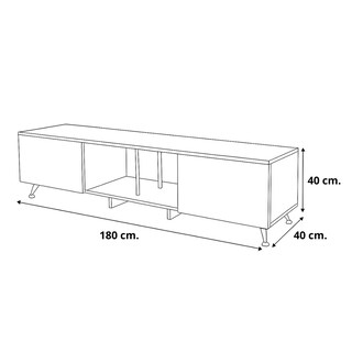 Foto 8 | Foto 8 | Mueble Para Tv London 180cm Centro De Entretenimiento Hogare