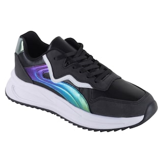 Foto 1 | Foto 1 | Tenis Tipo Deportivo Exterior Piel Vegana Color Negro Para Mujer De Rbcollection