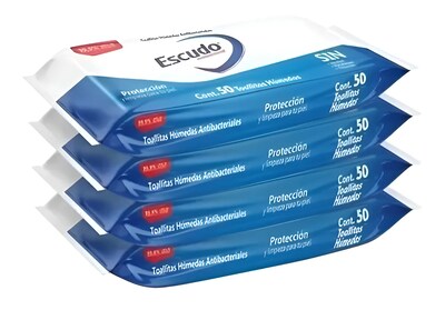 Foto 1 | Foto 1 | Toallitas Húmedas Antibacteriales Escudo Desinfectante 200pz