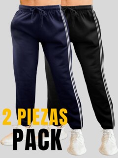 Foto 5 | Foto 5 | Set De 2 Jogger Pants Hombre Pantalones Casuales Pant-044-px2 Negro Y Marino Pans Caballero